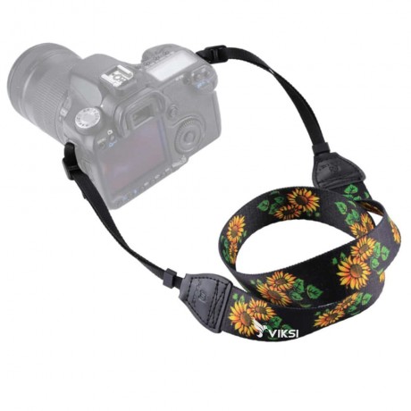 Цветной фото ремень для камеры (цветочный принт) Тип4