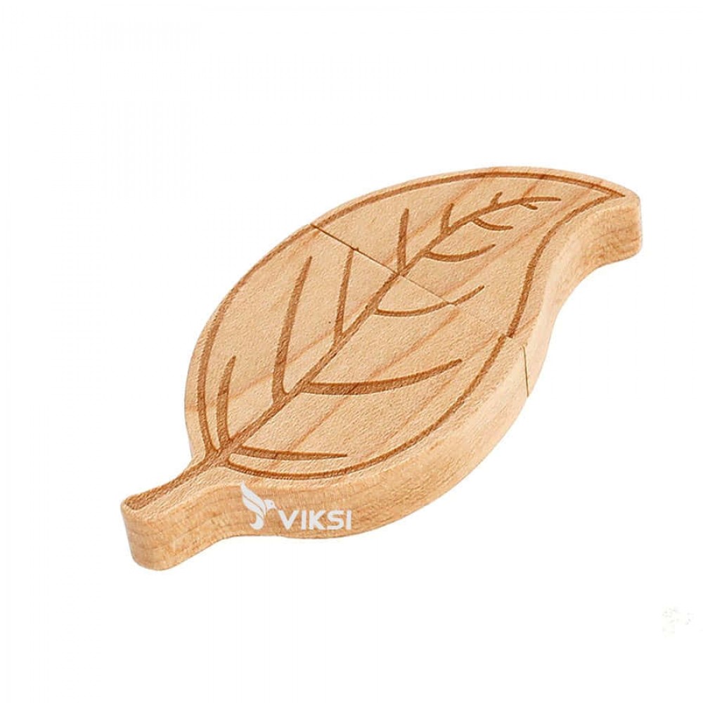 Флешка деревянная Leaf