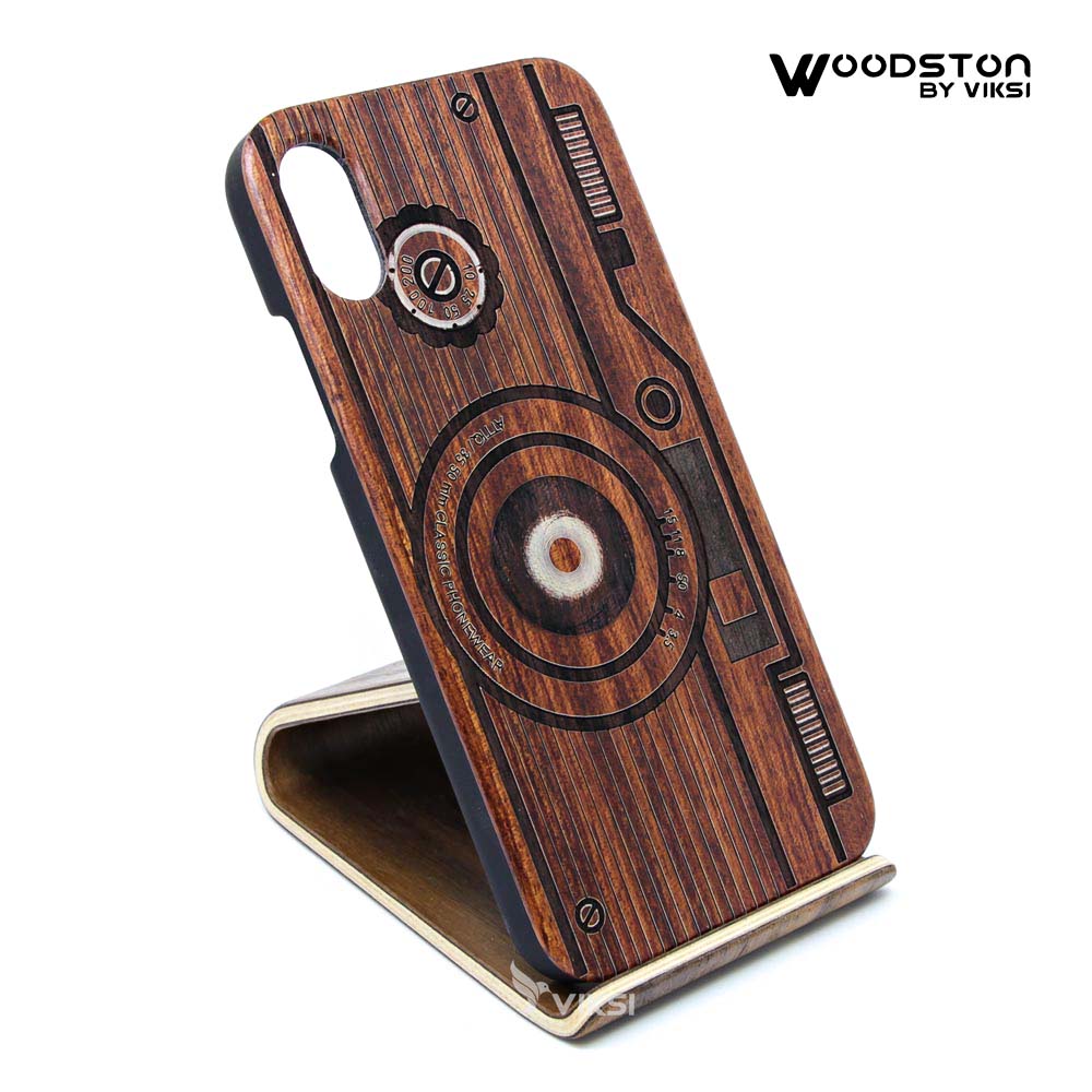 Чехол деревянный Camera для iPhone Х