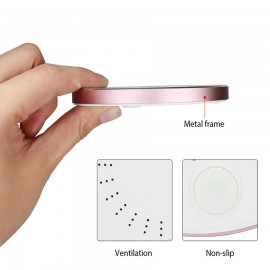 Зарядка беспроводная для смартфонов (черная, серебристая, розовая)