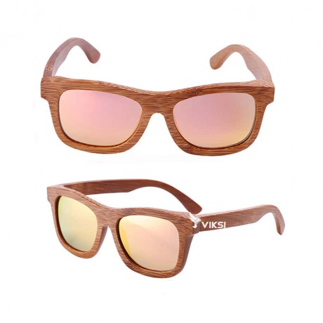 Солнцезащитные деревянные очки Chicago Pink