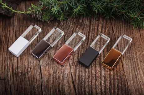 Флешка cтеклянная Metal-Glass